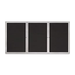 Tac-On Display Board, 3 Door - 96" x 48", Easy Tack/3 Door, Fabric