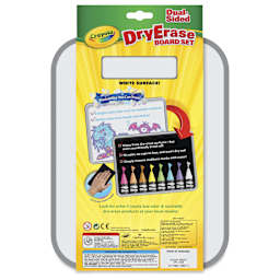 Crayola Washable Dry-Erase Crayons and Board Set, back of the packaging