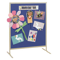 Multiplex Child Size Panel - Blue Fabric, Hook & Loop Fabric, Beige Frame