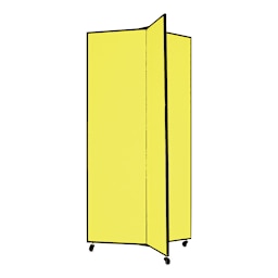 Screenflex Mobile Display - 6 ft 5", Yellow, 3 Panel