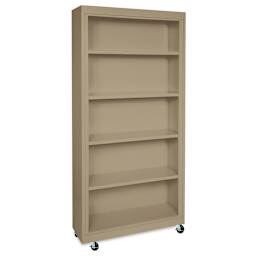 Sandusky Lee Mobile Bookcase - 36" x 78" x 18", Tropic Sand
