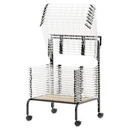 Copernicus Spring-Loaded Drying Rack - Right Angle with several racks raised