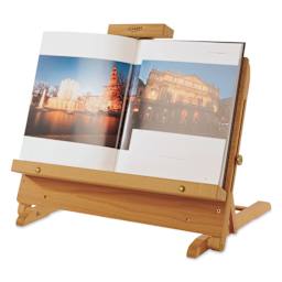 Mabef Table Easel M-34 with an open book displayed