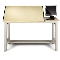 Mayline Ranger Steel Drawing Tables - 72"L, Split Top, No Drawer - computer not included