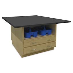 Hann Craft and Project Workstations - Black Laminate Top