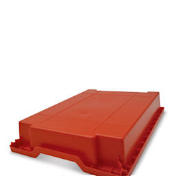 Gratnells Trays and Accessories - Shallow Trays F1, Flame Red - underside of tray