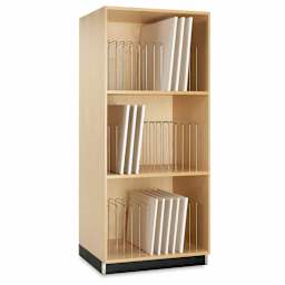 Diversified Spaces Portfolio and Canvas Storage Cabinet - Angled view of cabinet shown holding canvases
