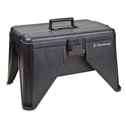 ArtBin Stand 'N Store Step Stool - Left angle view of closed step stool with handle