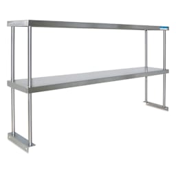 Diversified Spaces Stainless Steel Shelf - Double Shelf, 72"L x 12" W, for use with Steel Talbe