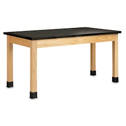 Diversified Spaces Plain Apron Table - Black Phenolic Top, 30" x 72"