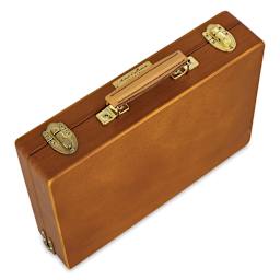 Jullian Varnished Paint Box - Small (closed, standing on end)