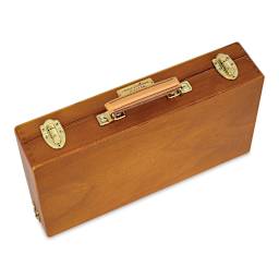 Jullian Varnished Paint Box - Large (closed, standing on end)
