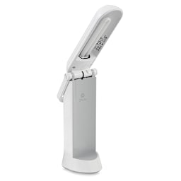 OttLite TrueColor Task Lamp - Angled view with Lamp raised and showing bulb
