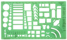 Westcott Architectural Template - Top view of Template