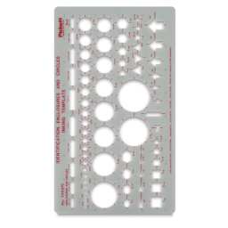Chartpak Identification Enclosures and Circles Template