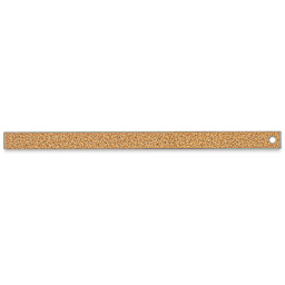 Westcott Flexible Stainless Steel Ruler - Full view non-slip cork backing