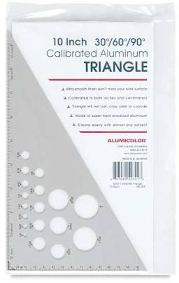 Aluminum Triangles 10"  Front view of Package