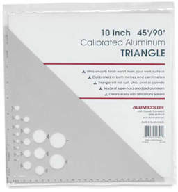 Aluminum Triangles 10" 45/90 Degree Front view of Package