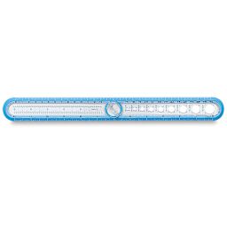Helix Circle Ruler - Top view of 12" ruler
