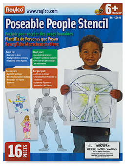 Poseable People Stencil - Front of package 