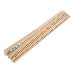 Bud Nosen Basswood Sticks - 1/16" x 1/2" x 24", 24 Sticks