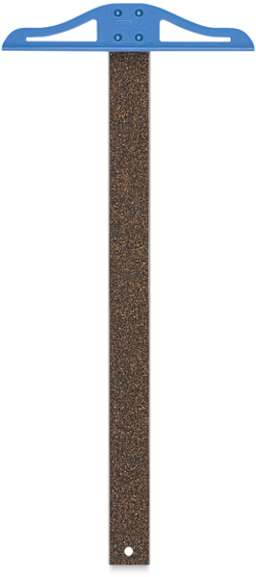 Fairgate Cork-Backed T-Square - Back of T-Square upright showing cork