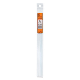 Plastruct Plastic Half-Round Rod - Pkg of 10, 0.06" Dia × 0.03" H × 10" L