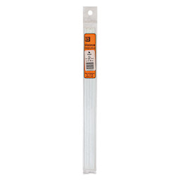 Plastruct Plastic Quarter-Round Rod - Pkg of 10, 0.08" H × 0.08" W × 10" L
