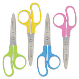 Acme Kleencut Kids' Scissors - Set of 12, with Rack, Pointed showing various colors