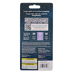 Fiskars Explore Collection Rotary Cutter - Lilac, Curved Loop Handle, 45 mm - back of packaging