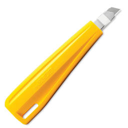 Olfa Ratchet-Lock Precision Utility Knife out of packaging back of knife