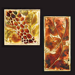 embossed metal encaustics