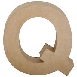 Paper Mache Letters & Numbers Q