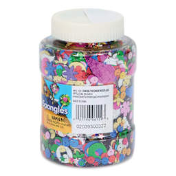 Creativity Street Sequins and Spangles - Shaker Jar, back of the packaging