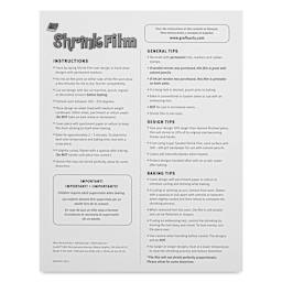 Grafix Shrink Film - 8.5" x 11", Inkjet Shrink Film, White, 50 Sheets back of packaging