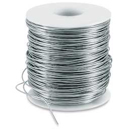 Nickel Silver Wire - Front view of wire spool slightly unrolled showing thickness