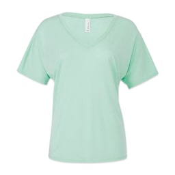 Bella + Canvas Slouchy V-neck T-shirt - Mint, X-Large