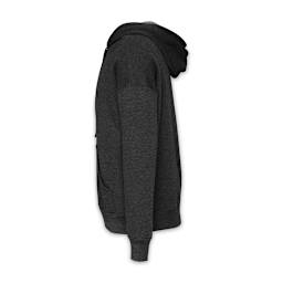 Bella + Canvas Unisex Hoodie Pullover - Dark Grey Heather, X-Small - side