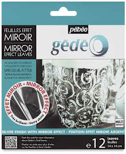 Pebeo Gedeo Mirror Effect Metal Leaves - Front of Silver Leaf package