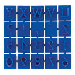 Milestones Mosaic Stone Stamps - Traditional Letters and Numbers (U-Z, Punctuation marks, 0-9)