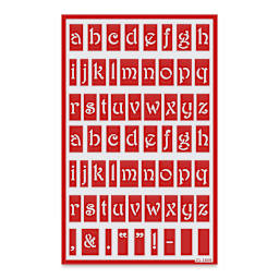 Armour Over ‘N’ Over Glass Etching Stencil - Alphabet Lower Case