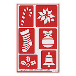 Armour Over ‘N’ Over Glass Etching Stencil - Christmas