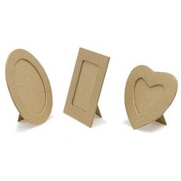 Creativity Street Papier Mache Frames - Assorted Shapes, Classroom Pack of 24 - one of each frame style