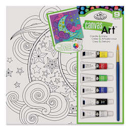 Royal & Langnickel Canvas Art Painting Kits - Front of Moon Package

