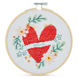 DMC Stitch Kit - Heart, finished kit