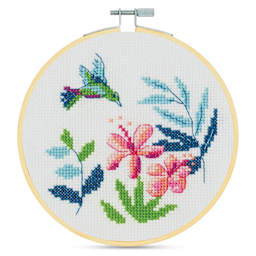 DMC Stitch Kit - Exotic Flowers, finished kit