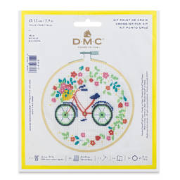DMC Stitch Kit - Front view of Bicycle design package