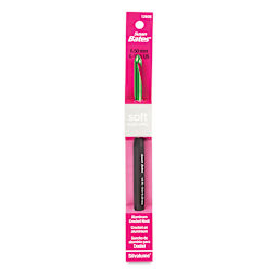 Susan Bates Ergonomic Crochet Hook - 6.5 mm, shown in package