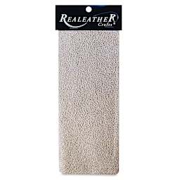 Realeather Metallic Leather Trim Pieces - Front of Silver package