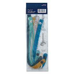 Realeather Suede Mystery Braid Bracelets - Assorted Colors, Set of 5, back